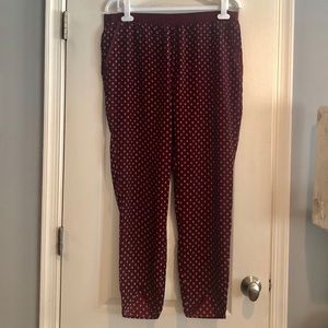 H&M Plum Printed Pant - Size 16; NEW